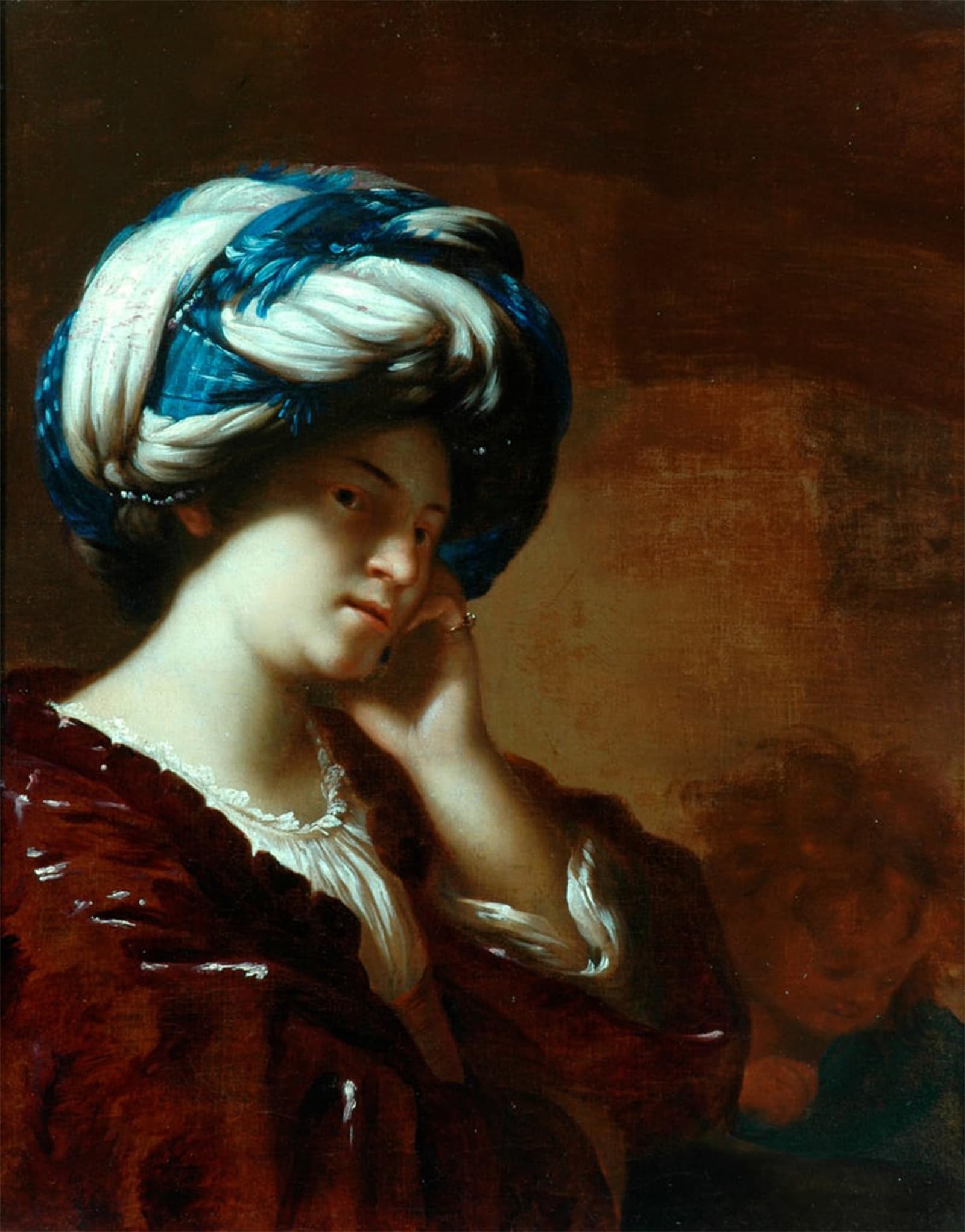 ARTXLXXBN Famous Print Painting Colorful Art Print a Sybil by Francesco Del Cairo Canvas Art Decorations for Home Decor 60x90cm