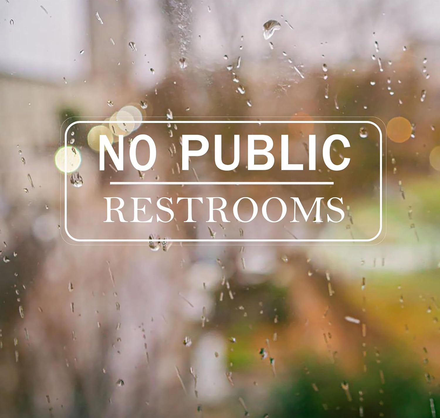 4 Pack No Public Restrooms Sticker,Selfadhesive No Public