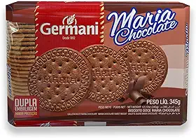 Biscoito Maria Chocolate Germani 345G, Germani Alimentos, Biscoito Doce Maria Chocolate, Vermelho, Um Clássico Crocante E Docinho, Receita Caseira Desde 1892