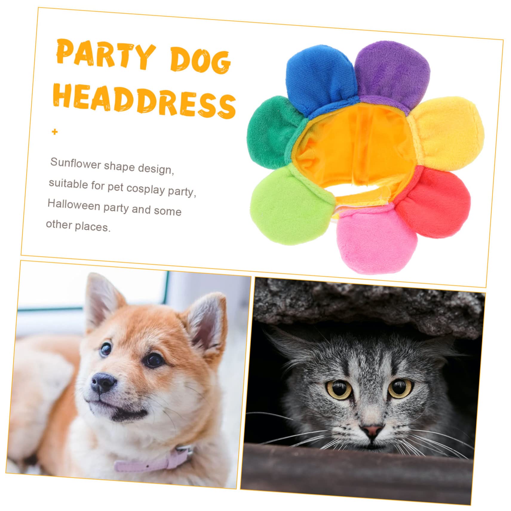 Mipcase Sombrero de Girasol para Perro o Gato Divertido y Decorativo para Fiesta para Eventos al Aire