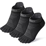 Toe Socks for Men/Women, COOLMAX Five Finger Socks, High Performance Athletic Toe Socks No Show (3Pairs)