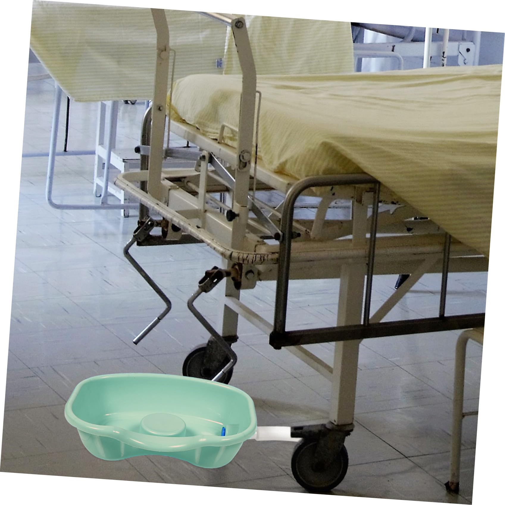 Healeved Lavatesta per Disabili in Plastica, Bacinella Ergonomica Bordo Curvo, per Lavare i Chioma a Riposo, Comoda per Anziani e Pazienti