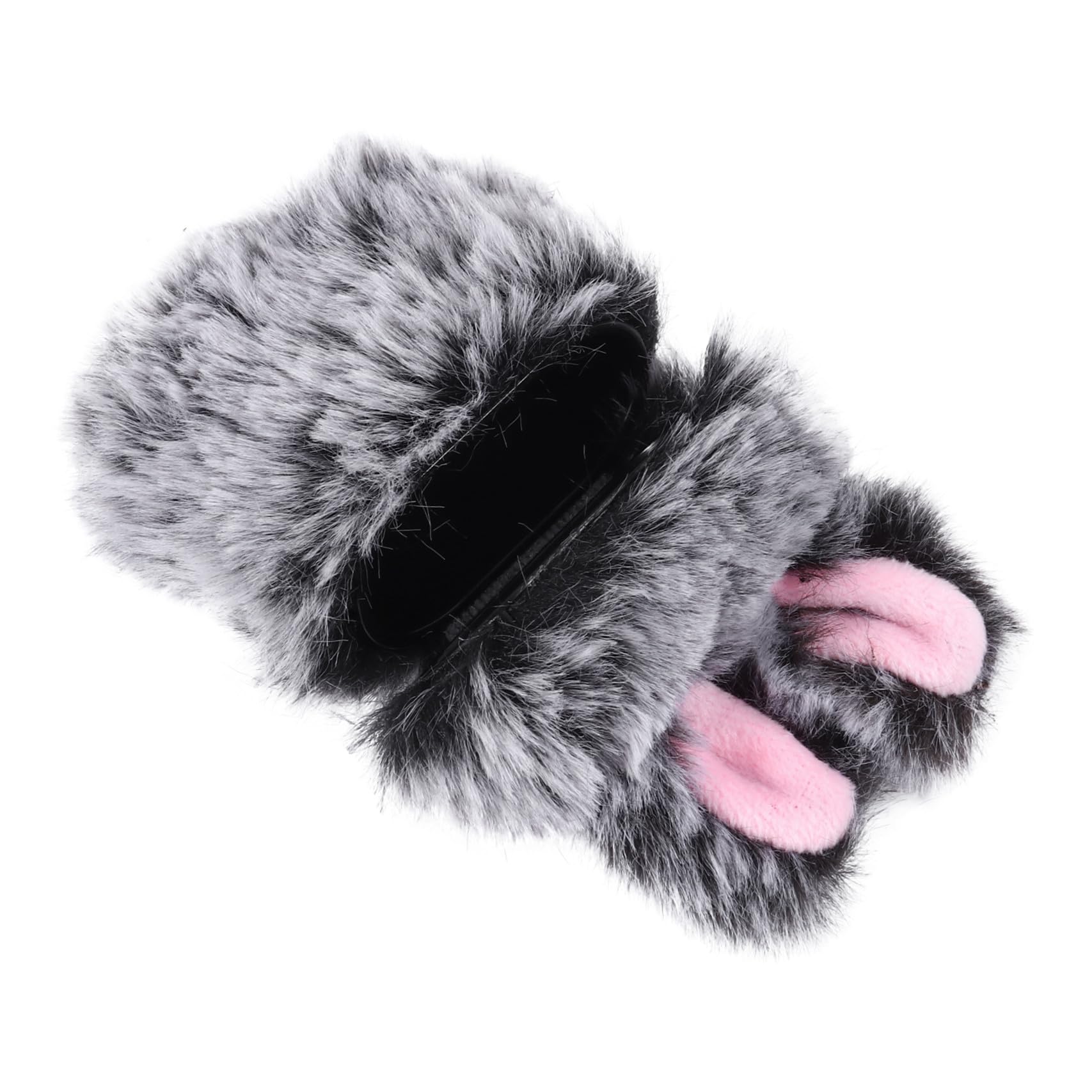 Angoily 3 Piezas Estuche para Auriculares con Orejas De Conejo Cubierta De Auriculares Inalámbricos Teléfono De Conejo Cubierta De Auriculares De Conejo Felpa Mini Hombres y Mujeres Regalo