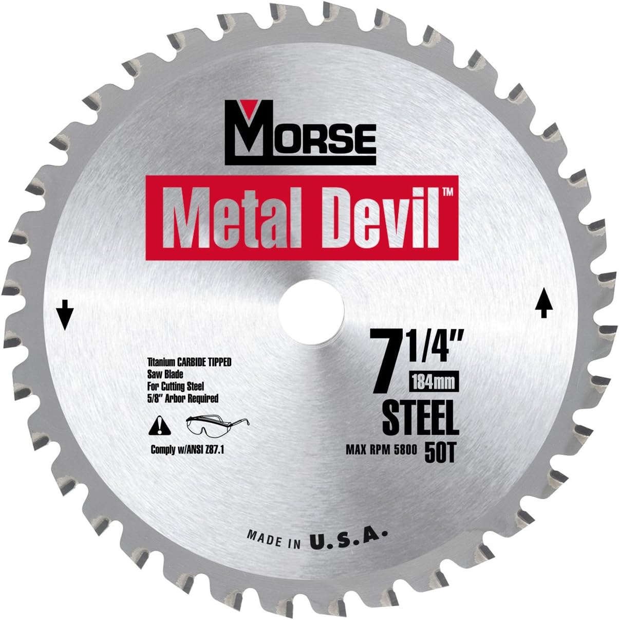 MK Morse CSM72550SC Metal Devil 71/4Inch 50 Tooth Steel Cutting Saw
