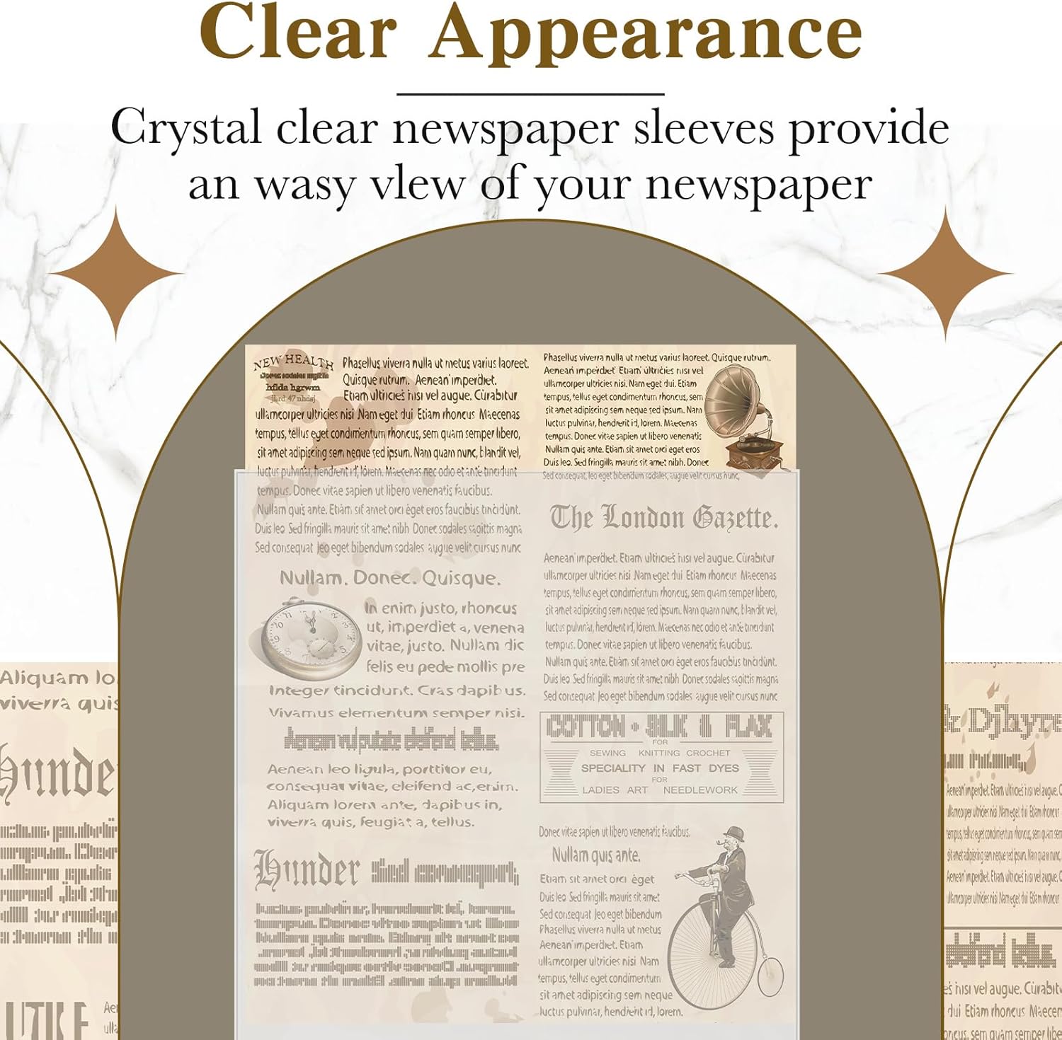 Seajan 100 Pcs 24 x 16 Inch Clear Newspaper Bags Plastic Bags Plastic Sleeves for Artwork Magazine Protector Sleeves Newspaper Packaging Photo Preservation