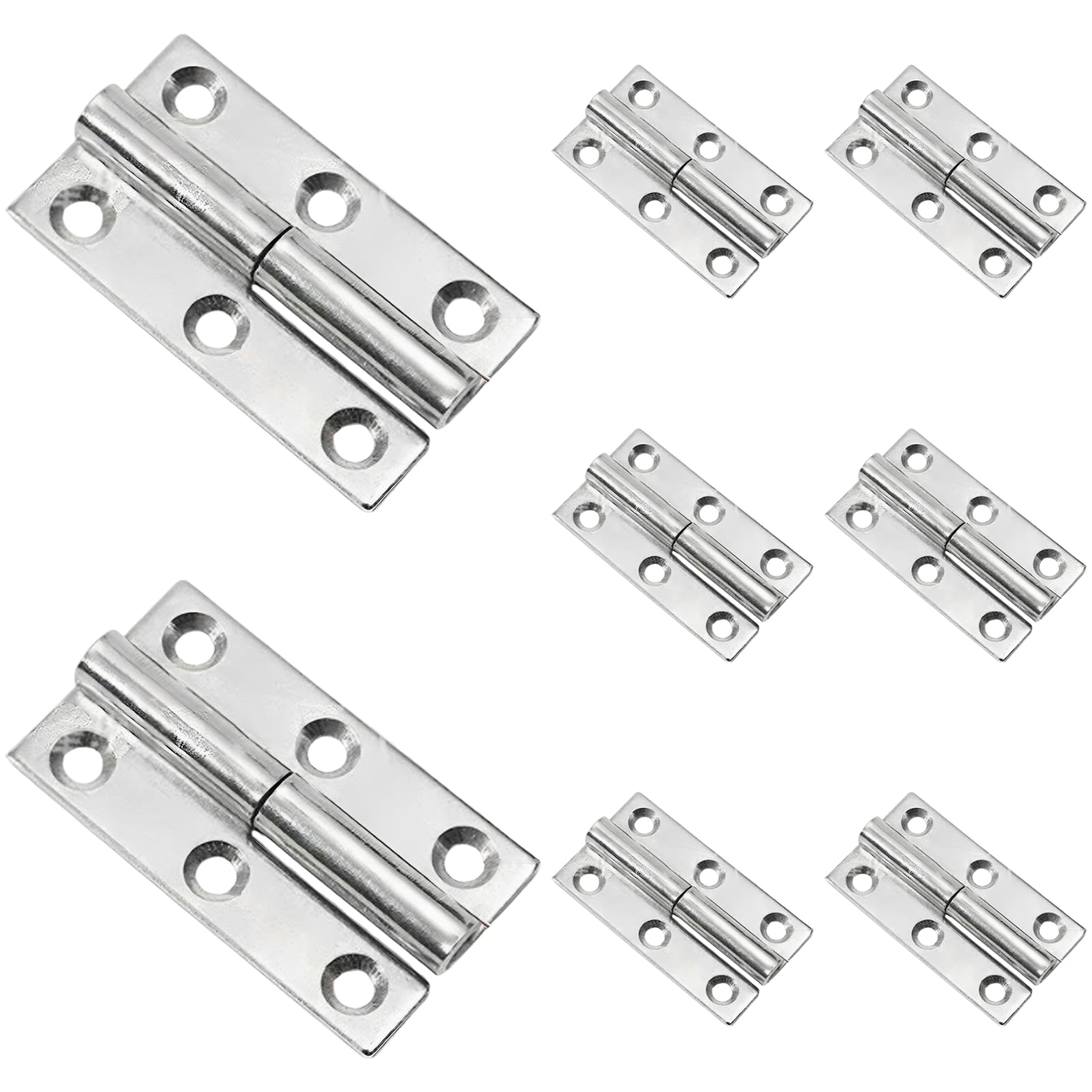8 Stk. 2,5 Zoll oder 64 mm Lift Off Scharniere aus Edelstahl 304, abnehmbare Möbeltür Beschläge, 64 x 36 mm industrielle teilbare Scharniere für Holztüren, Werkzeugkoffer und Boxen
