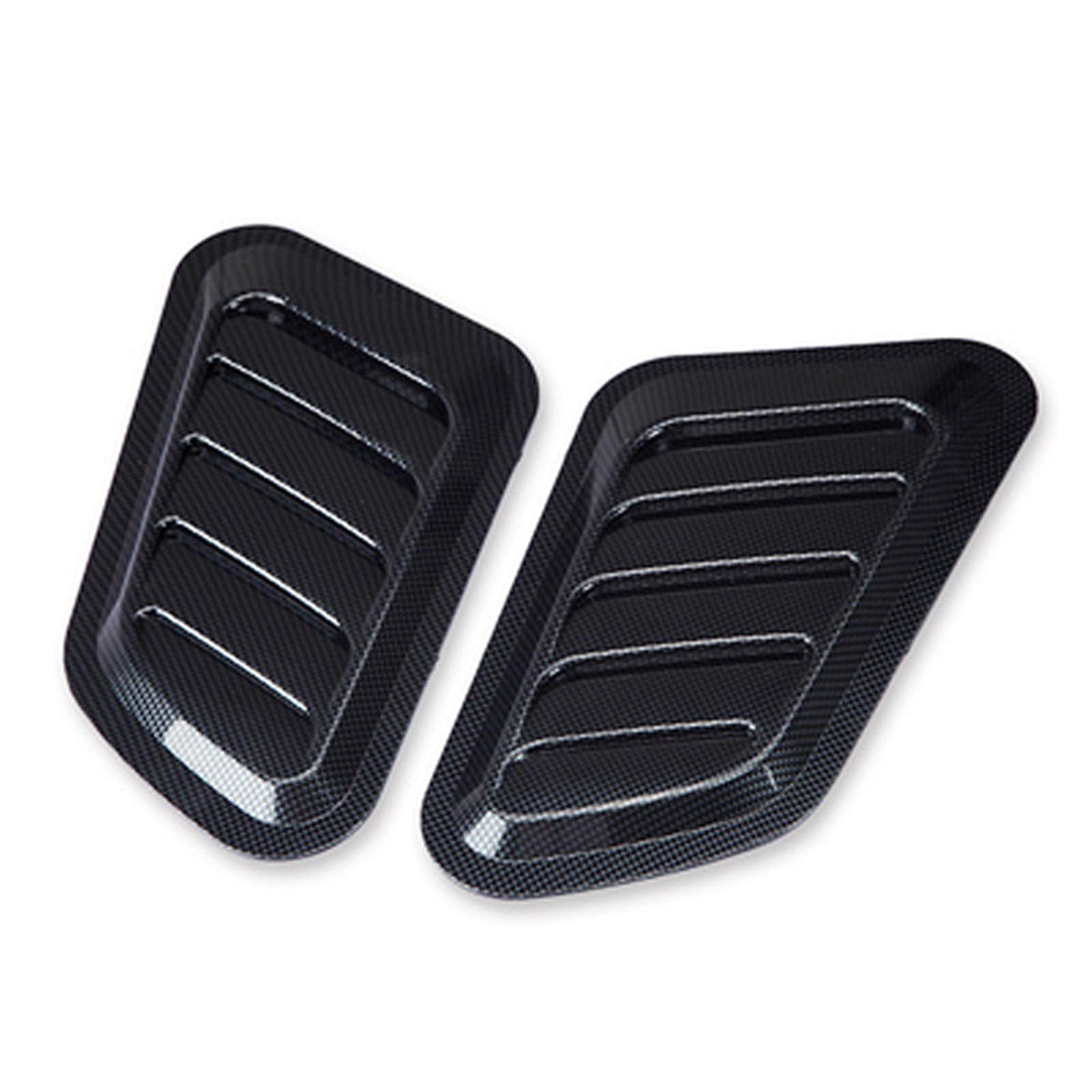 2 Prese D'Aria Decorative Per Cofano Auto – Stile RS MK2, Effetto Carbonio, In ABS, Universali, Con Nastro Adesivo