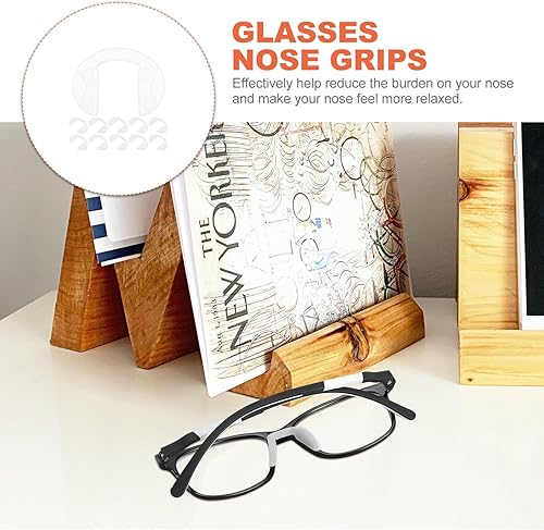 Miniatura 3 de GLEAVI Fundas de silicona para la nariz 10 lentes transparentes, antideslizantes, almohadillas para la nariz, repuesto para lentes de sol de marco