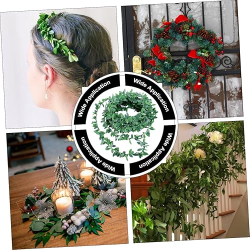 Miniatura 7 de ABOOFAN 7.5m Green Leaf Rattan Garland Leaf Art Vine Wire for DIY Headbands Wedding Decor