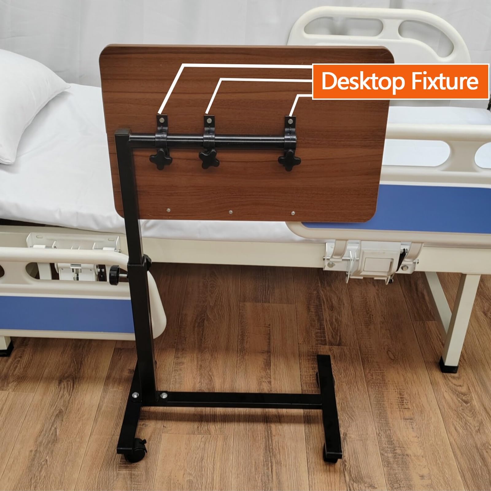 Stolik Kawowy Na Kółkach Regulacją Wysokości 65-95 cm Stolik Komputerowy do Rozkładanej Sofy Nośność 10 kg Stolik do Łóżka z Kółkiem do Domu Mobilne Biurko(Black)
