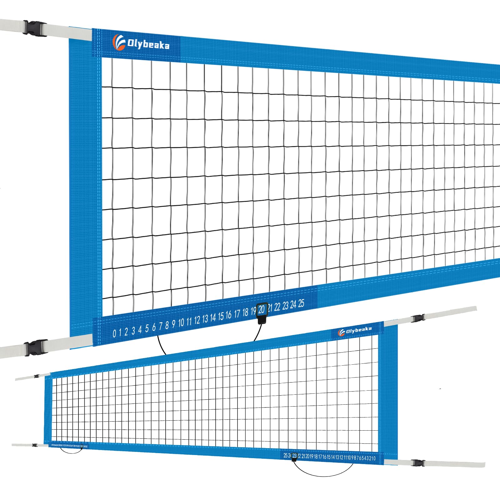 Red de Voleibol de Repuesto para Piscina con Abrazadera de puntuación, Longitud Ajustable de 15 pies a 26 pies, Universal para Juego de Red de Voleibol de Piscina de Mercado, Anti-UV, Impermeable y