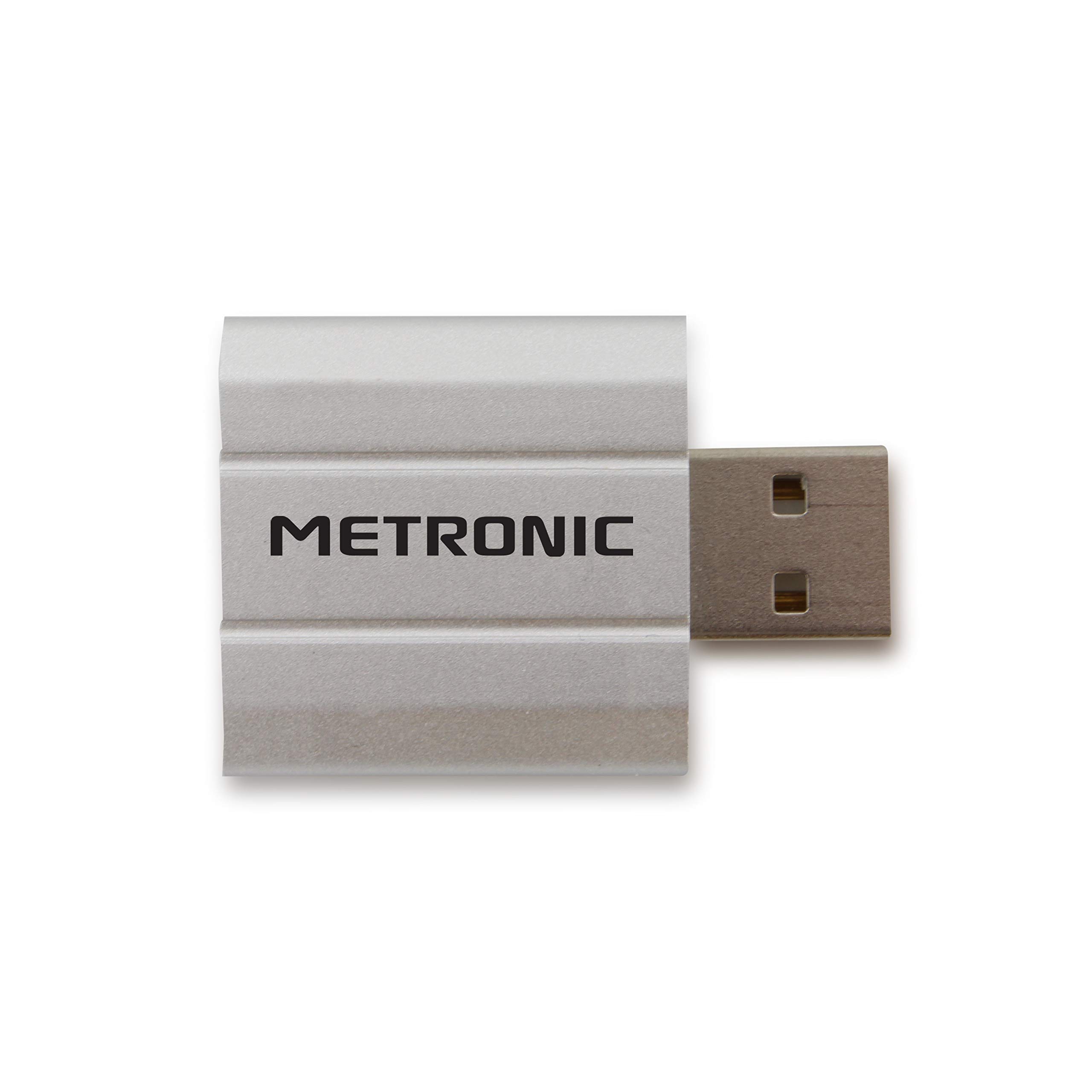 Metronic 460092 adapter USB 2.0 Stereo Audio zewnętrzny Plug & Play na jack 3,5 mm, kompatybilny z Windows i Mac