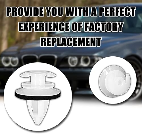 Miniatura 5 de 50 clips de retención para panel de puerta de 0.354 in con anillo de sellado #51411973500 compatibles con BMW 320i 325Ci 325i 325xi 328Ci 328i 525i