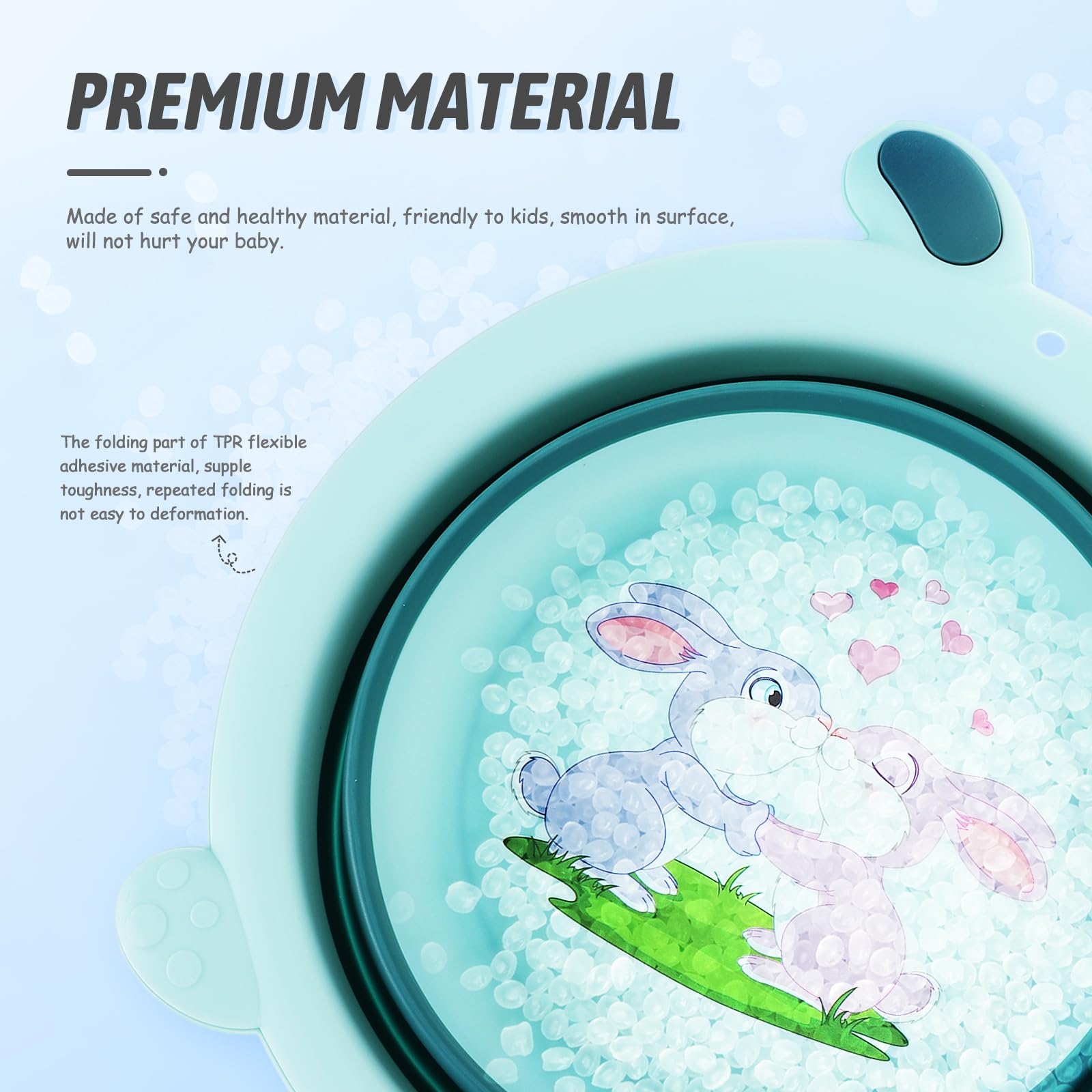 PRETYZOOM Zusammenklappbares Baby Waschbecken Tragbares Fußwaschbecken Kompaktes Babybecken Für Babypflege Und Reisen 13.39X12.20X3.94 Zoll