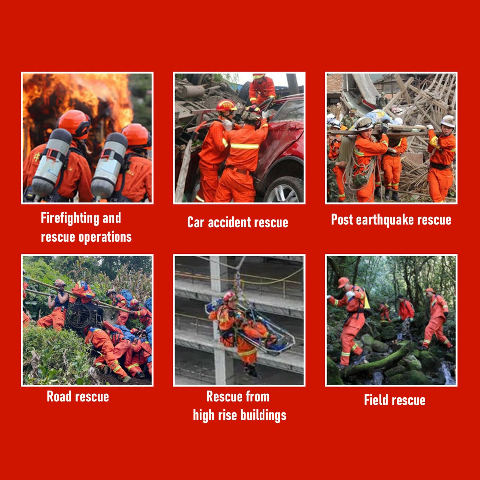Decumeby Casco di Salvataggio di Emergenza Protezione per la Testa Resistente Agli Urti e Al Calore per Vigile del Fuoco in Rosso