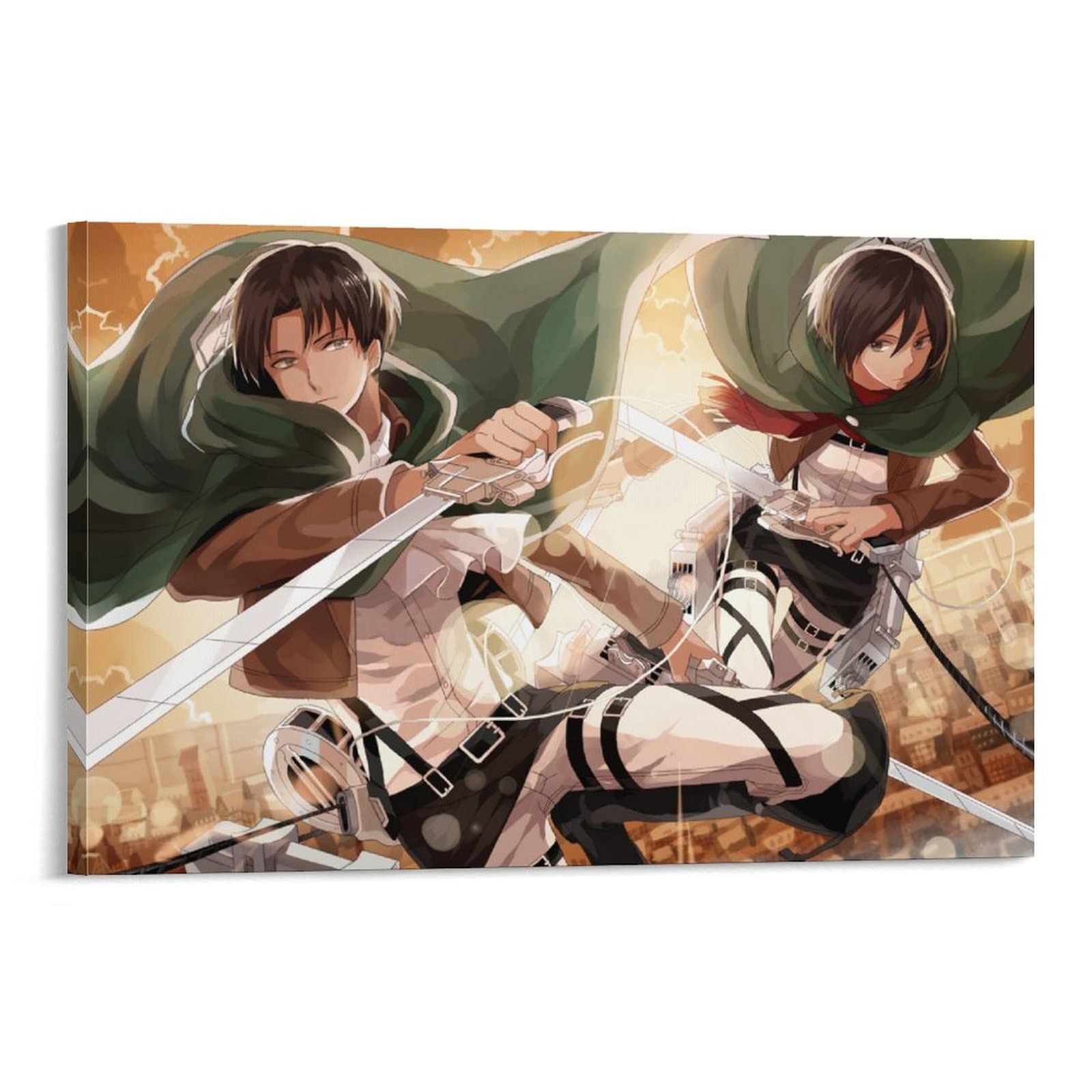 進撃の巨人 ミカサ A4 アートポスター 進撃の巨人 立体 3D アート イラスト ポスター ミカサ - メルカリ