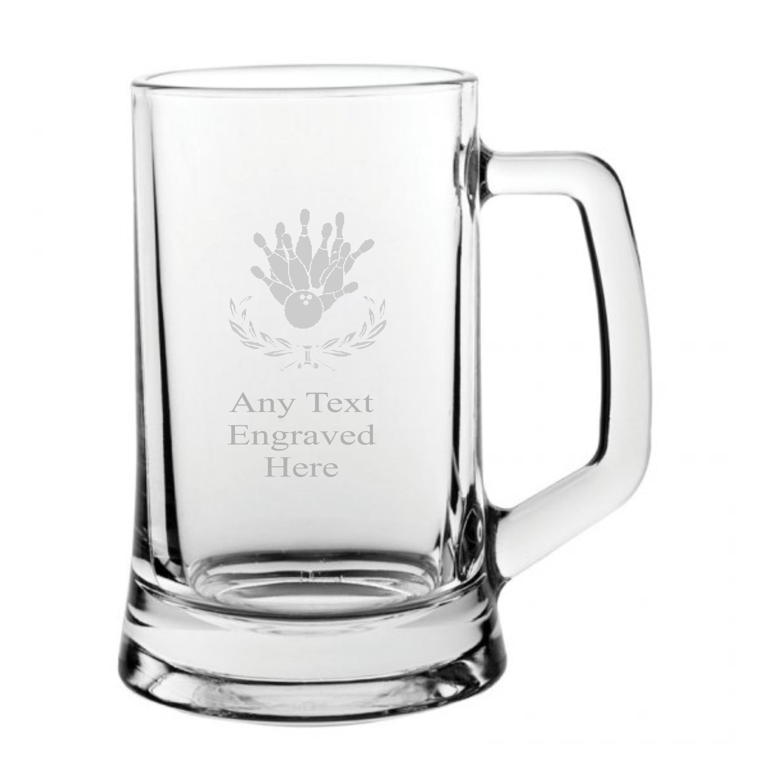 Glass Tankard [Custom] Engraved Ten Pin Bowling Pint Gt23