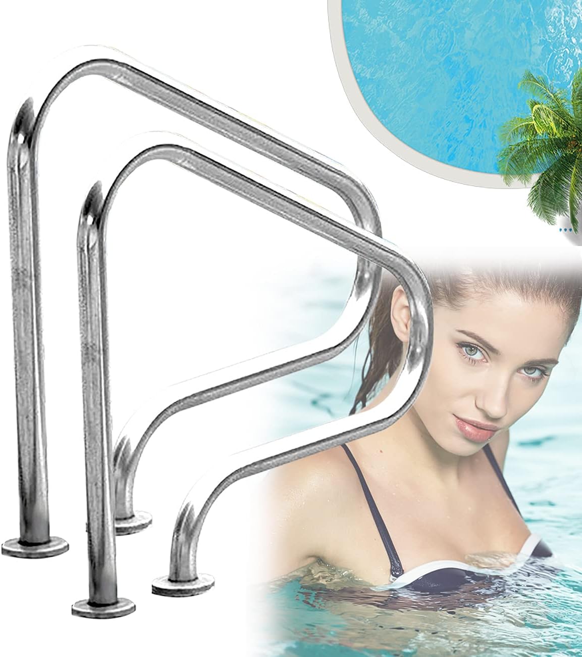 Amazon.com: Ashtray Humanized Pool Safety Rail, Premium Stainless Steel ...