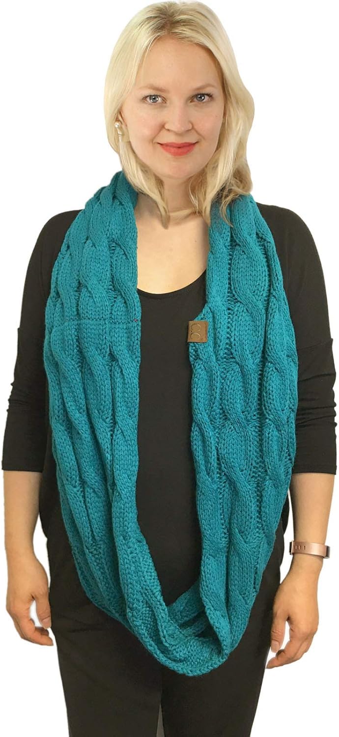 C.C CC Winter Soft Matching Unisex Chunky Knit Cowl Loop Infinity Scarf - Image 3
