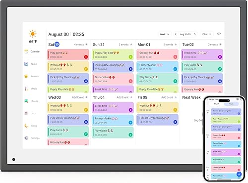 Miniatura 10 de Marco de fotos digital FRAMEO de 10.1 pulgadas WiFi Smart Frame HD IPS pantalla táctil, almacenamiento de 16 GB, rotación automática, montaje en