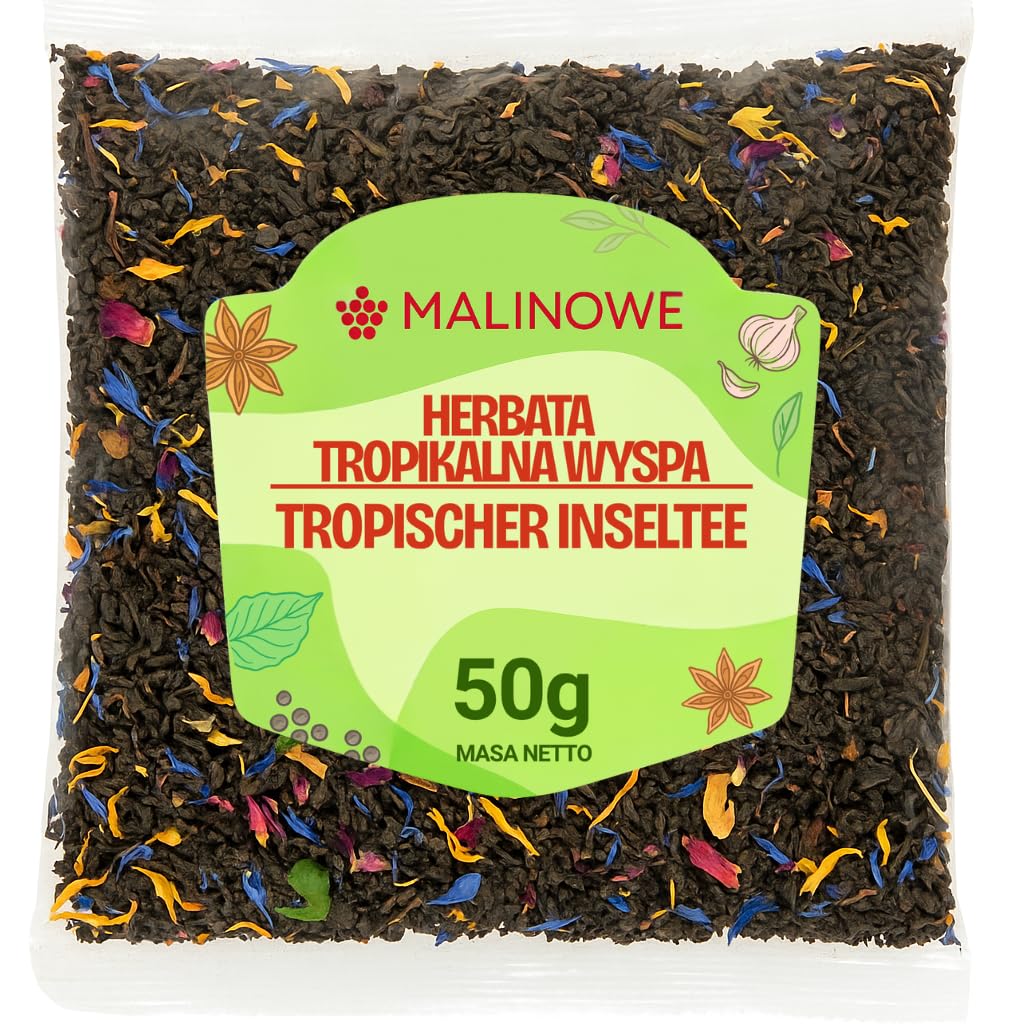 Malinowe HERBATA TROPIKALNA WYSPA 50g Czerwona Cytryna