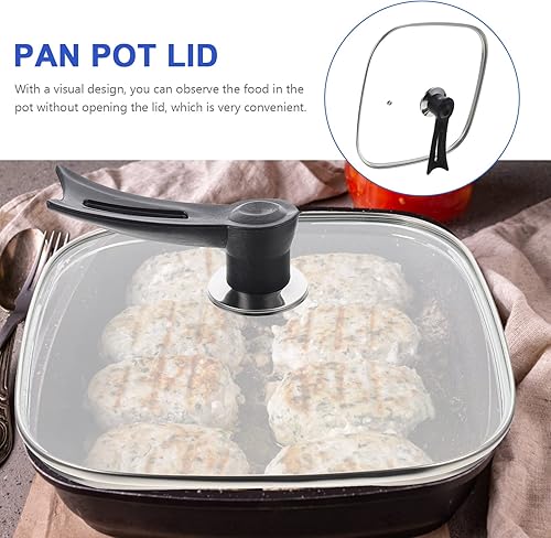 Miniatura 6 de UPKOCH Tapa de olla transparente con mango de perilla, cubierta de olla transparente, protector de cacerola, utensilios de cocina para estufa,