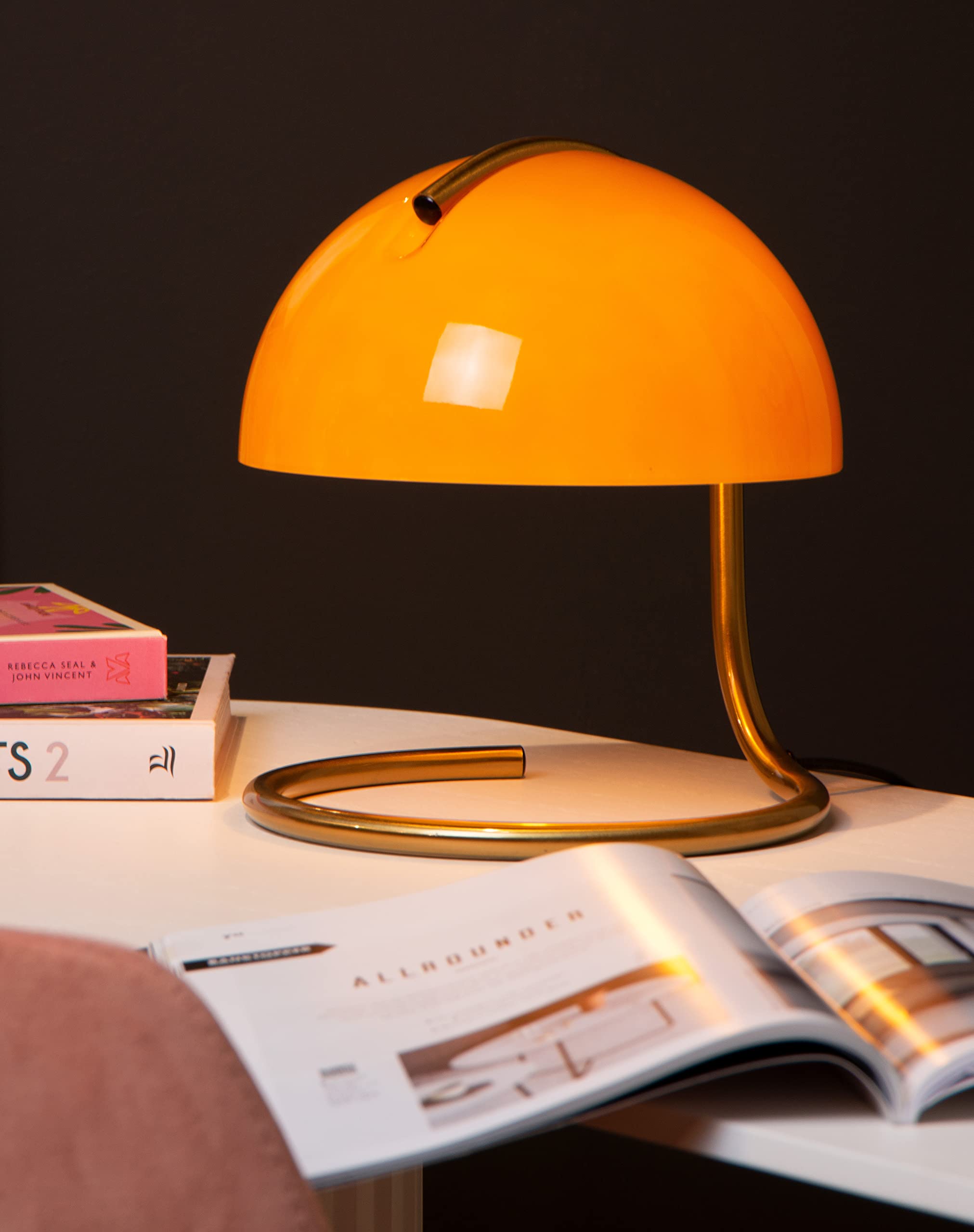LUCIDE CATO - Lampe de table - Ø 23,5 cm - 1xE27 - Orange