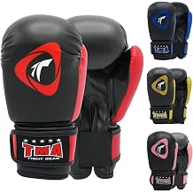 TMA Kids Boxing Gloves for Training & Muay Thai - Junior 6oz Mitts for Sparring, Fighting & Kickboxing Good for Youth Punch Bag, Grappling Dummy and Focus Pads Punching