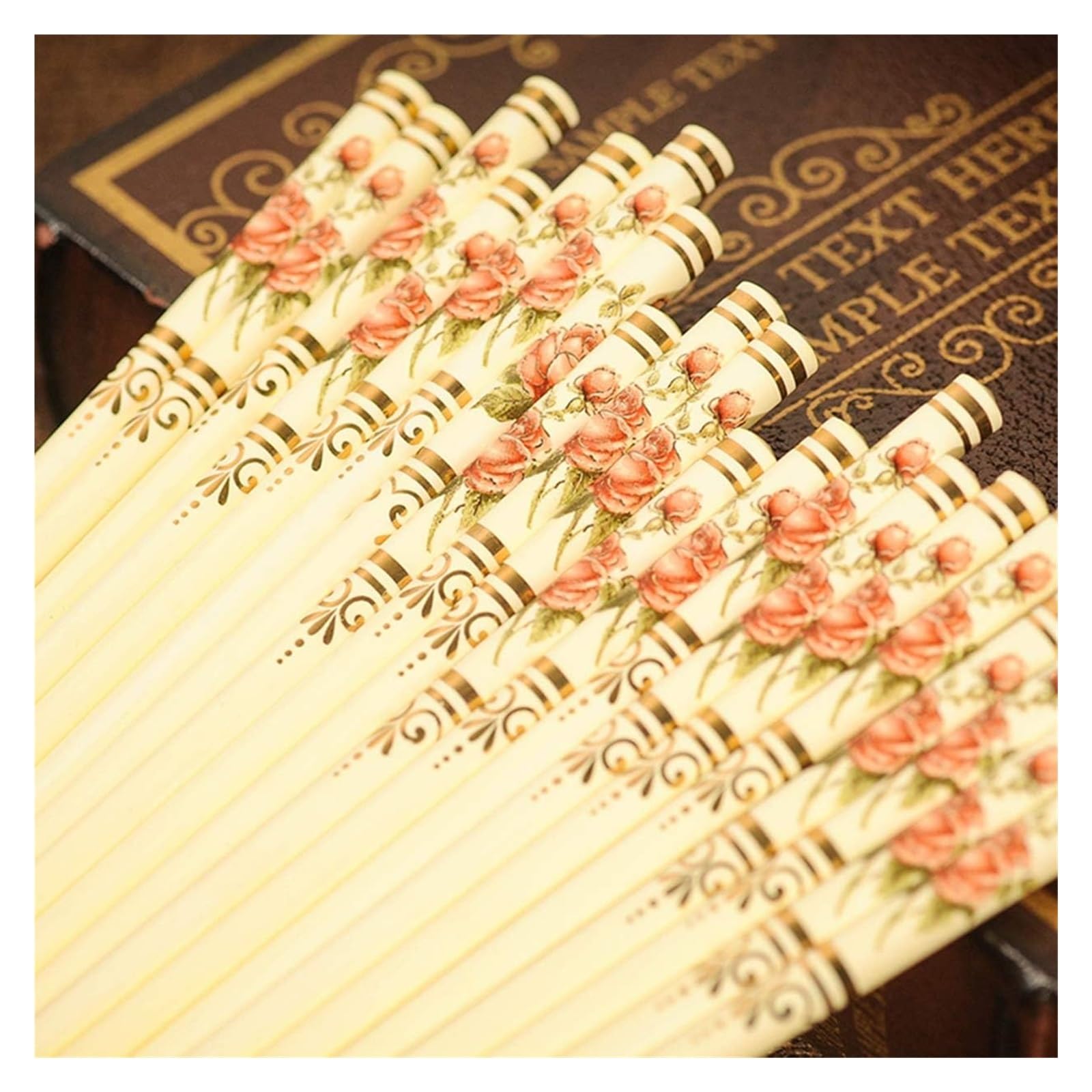 Jeu de baguettes, Baguettes chinoises en porcelaine blanche, coffret cadeau de qualité supérieure, 10 paires baguettes à sushi japonaises réutilisables, 24,2 cm A-6(6 pairs)