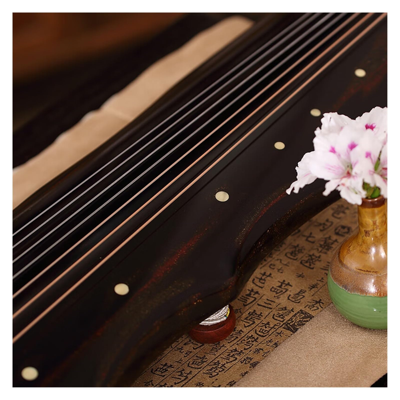 Cytra Guqin Instrument Muzyczny Wykonany Z Palisandru I Lakieru Tradycyjny Guqin