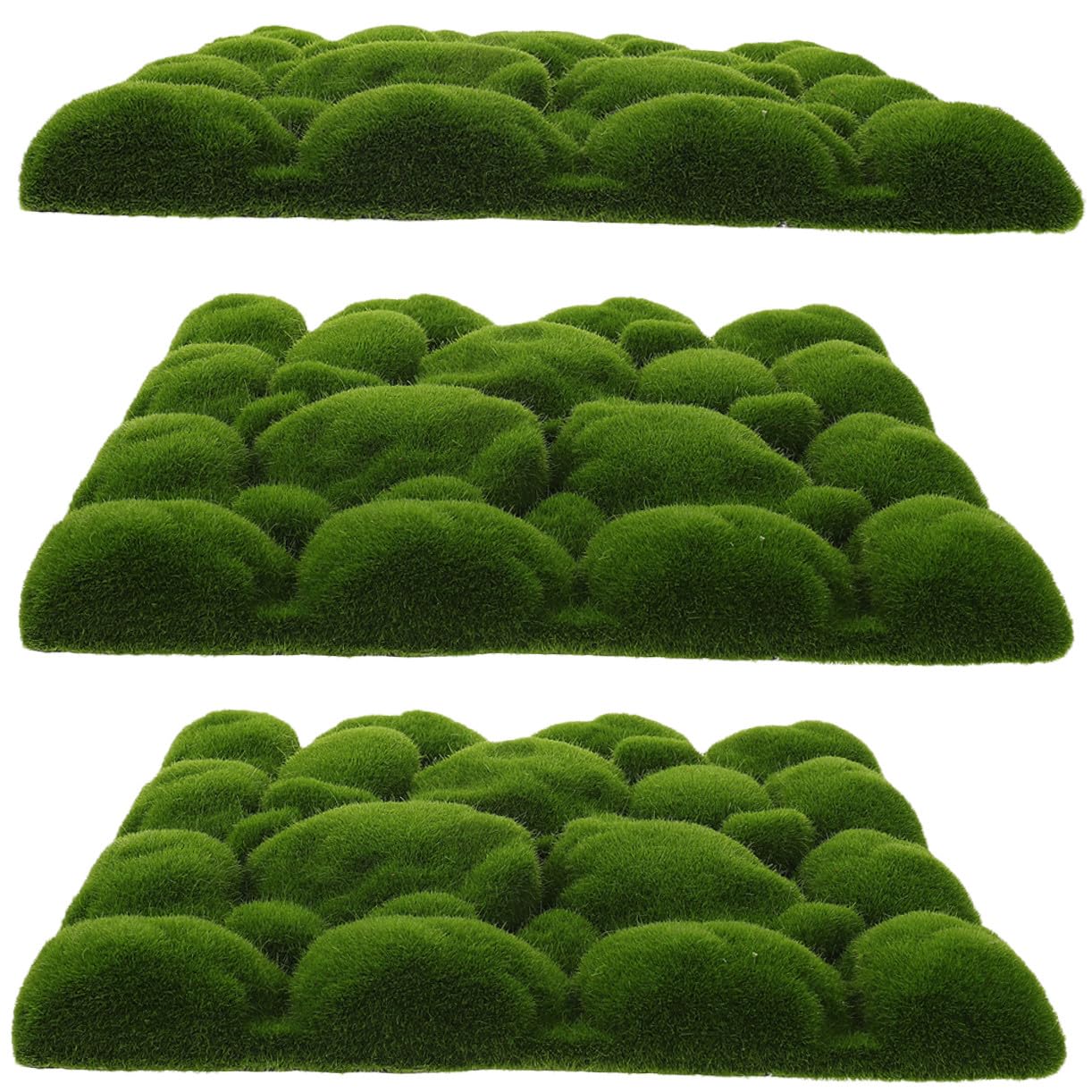 Angoily 3 Stück Künstliche Moos Schaumstoffplatten 29X29cm Grüne Pflanzen Wanddekoration für Innenräume Selbstgemacht Mooswand Hintergrund für Hochzeiten und Blumenarrangements