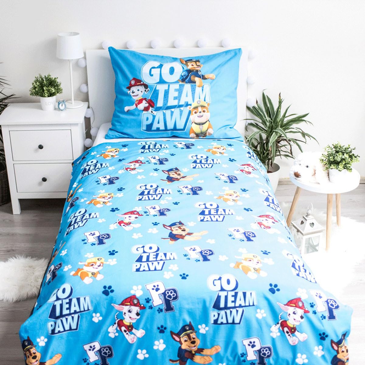 Set Copripiumino Ufficiale Paw Patrol - 140x200 Cm + Federa 70x90 Cm | Cotone 100% Per Bambini - Foto 8