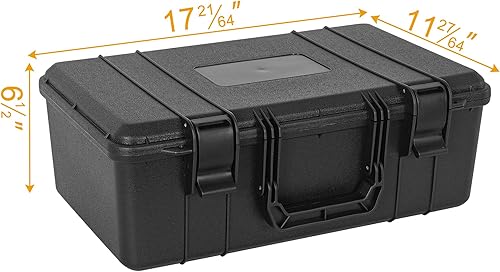 Miniatura 3 de Funda protectora rígida a prueba de golpes resistente al agua con espuma personalizada para cámara, etc., 17.3 x 11.5 x 6.5 pulgadas