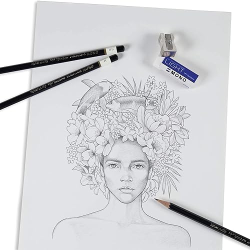Miniatura 7 de Tombow 51523 MONO Drawing Pencil Set, Assorted Degrees, 12-Pack. Professional Quality Graphite Pencil Set with Eraser and Sharpener