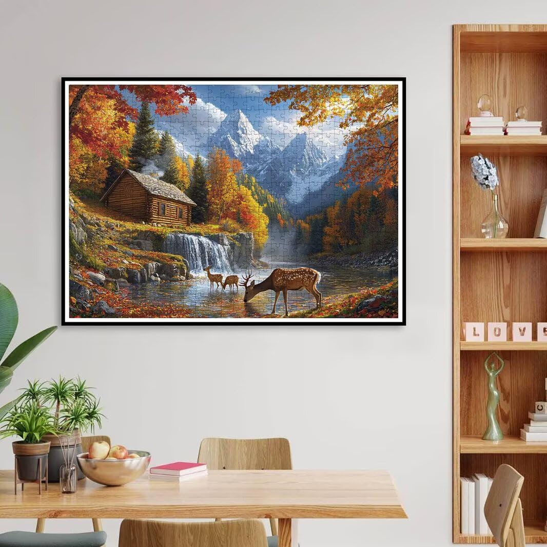 Puzzle 1000 Pezzi, Puzzle Autunno per Adulti, 70x50cm, Compact Box -4430