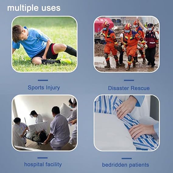 Portable Stretcher, Medical Foldable Stretcher, Thick Nylon Cloth Soft Stretcher, Patient Transport Multifunction Stretcher, for Hospital Home, Moving The Wounded (Size : 180x70cm)