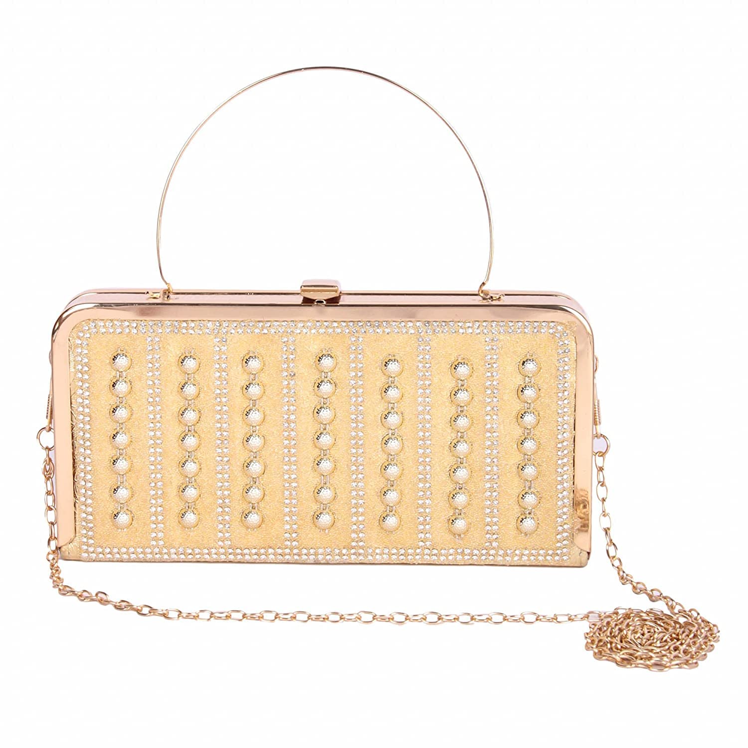 Women's Bow Frame Clutch Bags | Detachable Chain Sling Strap | Ladies Purse Wallet-image-47