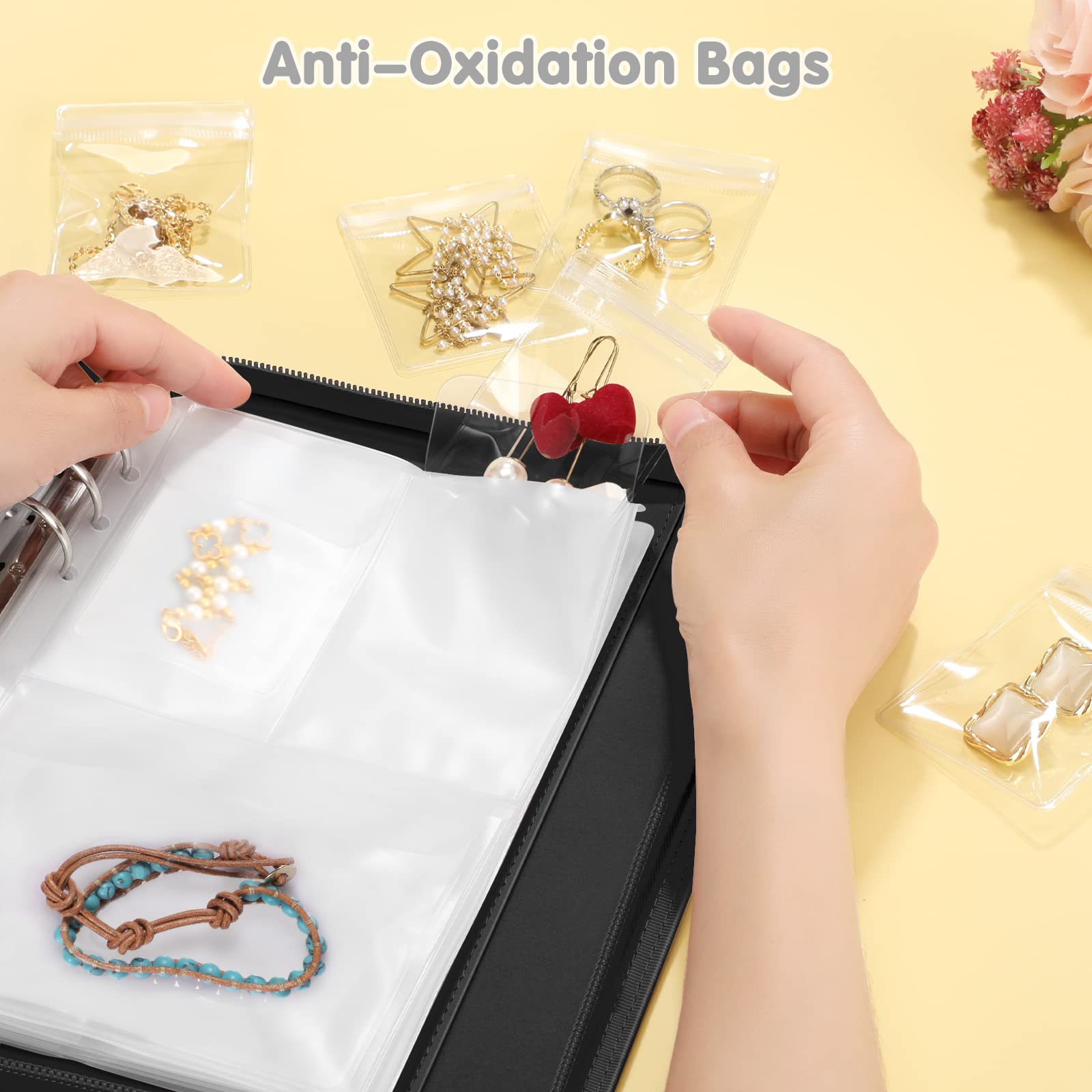 ジッパー付き閉鎖付きエレガントなジュエリートラベルボックス