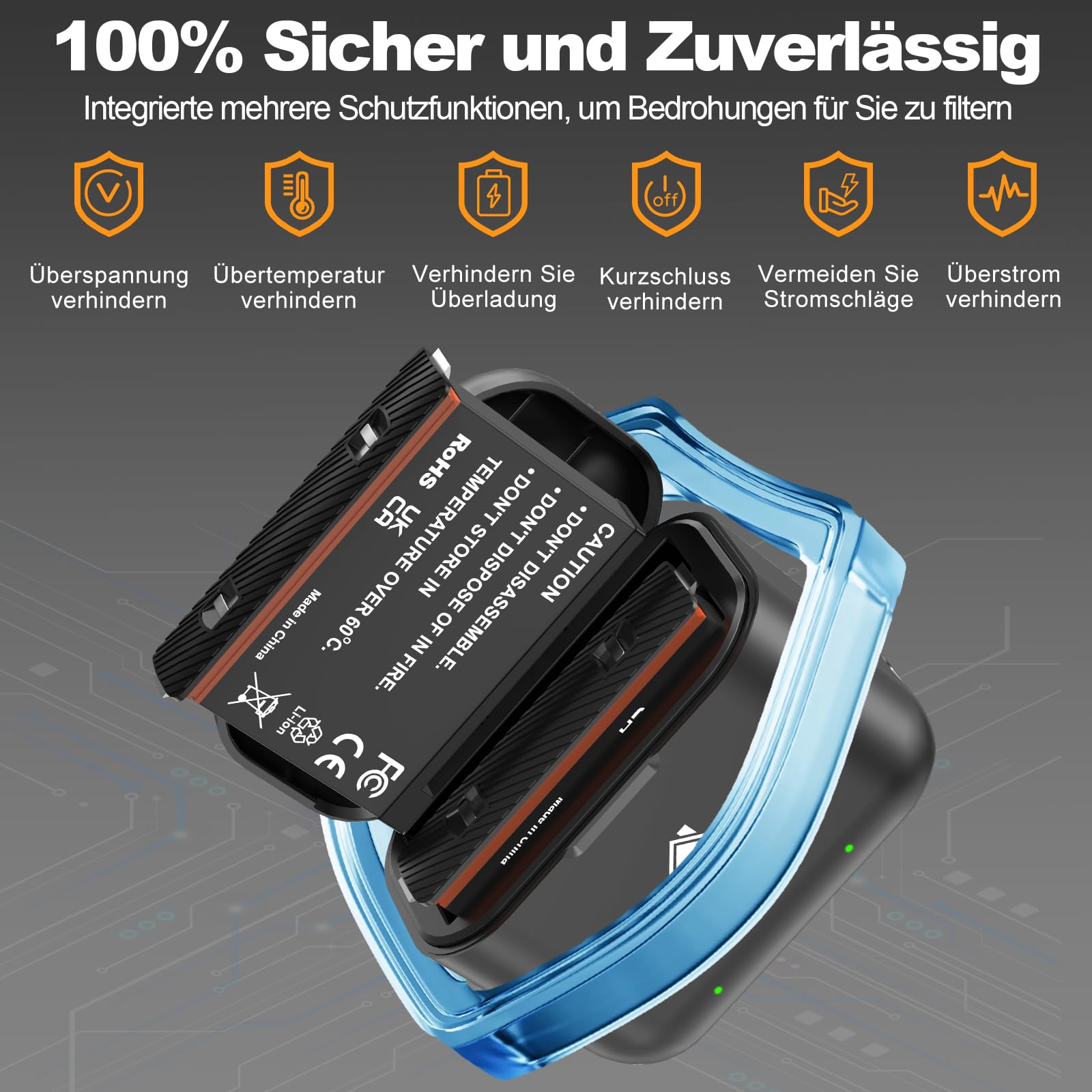 Homesuit Insta 360 X3 akumulator 1800mAh i zestaw ładowarki USB z diodami LED z gniazdkiem na karty pamięci Kompatybilny z kamerą Insta360 X3 Do 80 minut dodatkowego czasu nagrywania (2-pak)