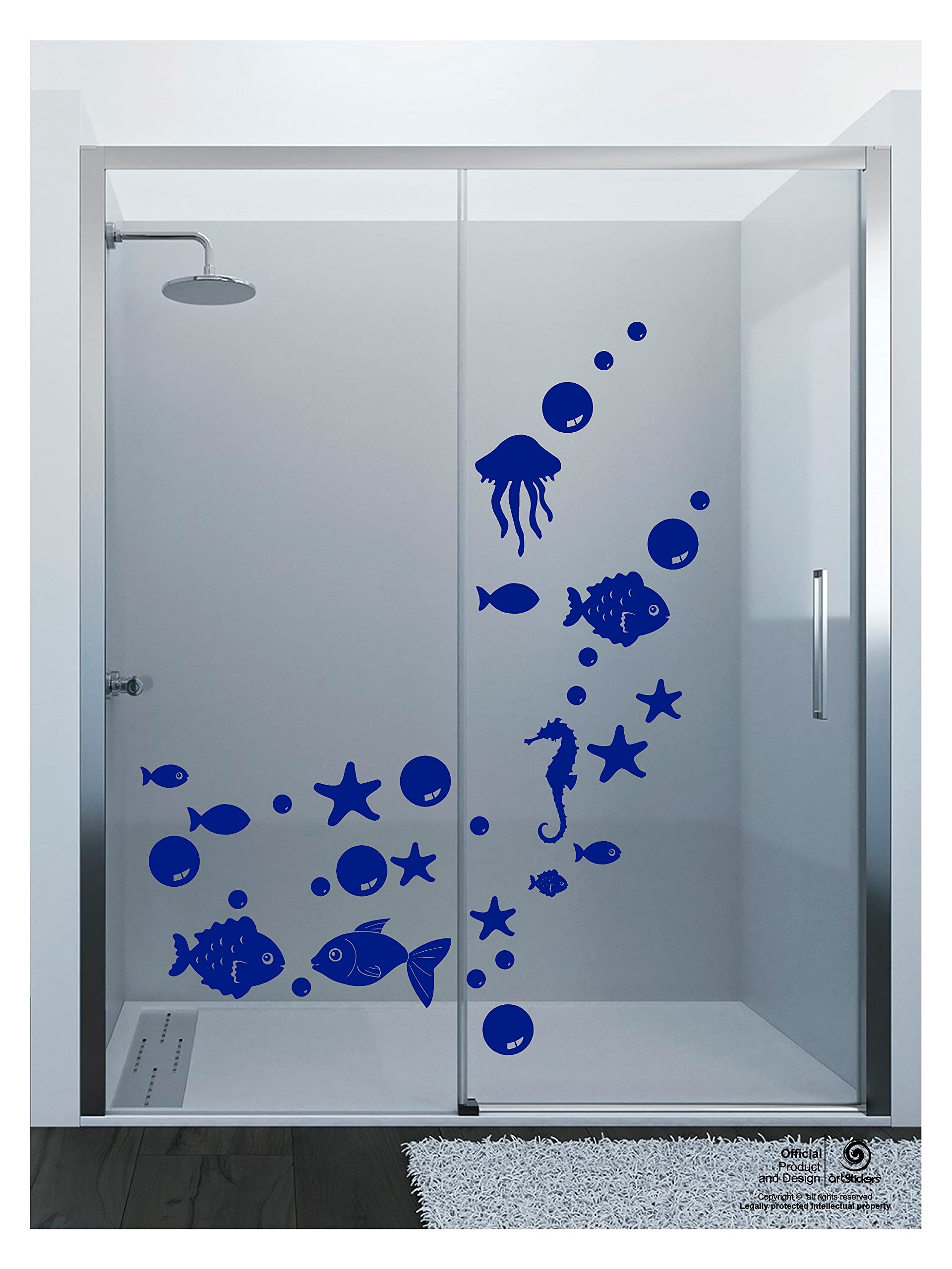 Peacoblue 18 fogli di adesivi ad acquerello, 18 fogli, 9,9 x 9,1 cm