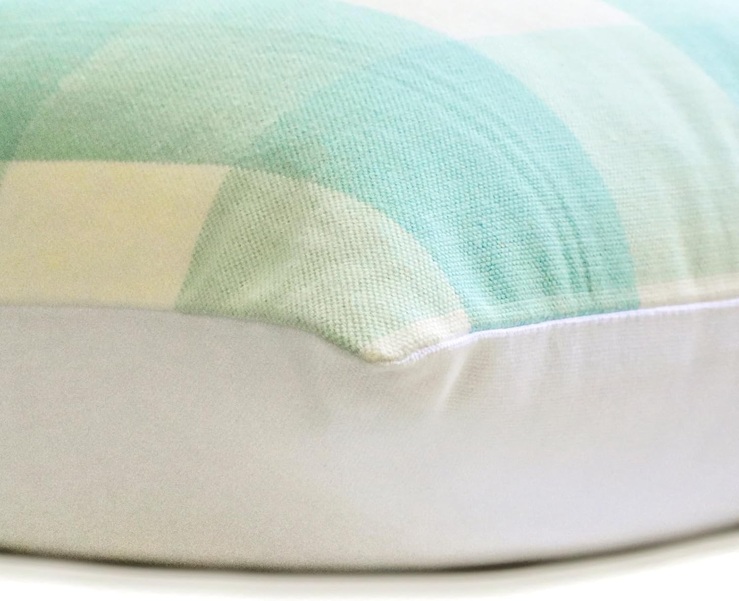The HomeCentric Decorative Aqua Blue 12"x16" (30x40 cm) Lumbar Pillow Cover, Cotton Buffalo Checks Oblong Pillow, Checkered Pattern Contemporary Style - Aqua Plaid Play