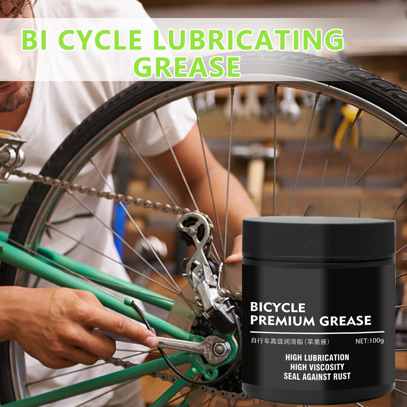 Sticky Bicycles Grease - Dry Weather Lubricant for Bicycles & Electric Bikes | Cycle Chain Lube | 100ml Cycle Grease Chain Bearing Bike Lubricant | Multipurpose Rustproof Cycle Cleaner