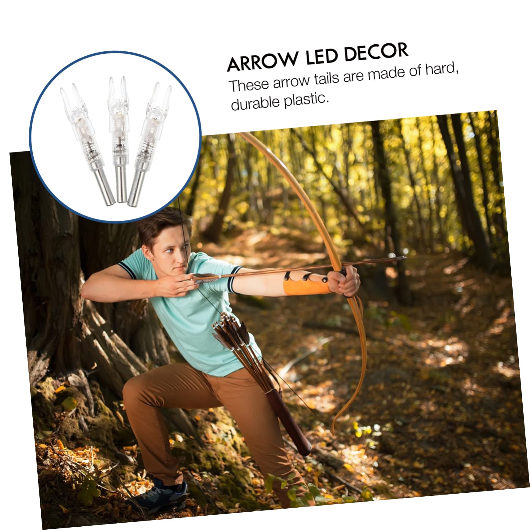 VICASKY Hunting Accessories Led Lighted Arrow Nocks Accessorie Set Durable Tails Easy Install