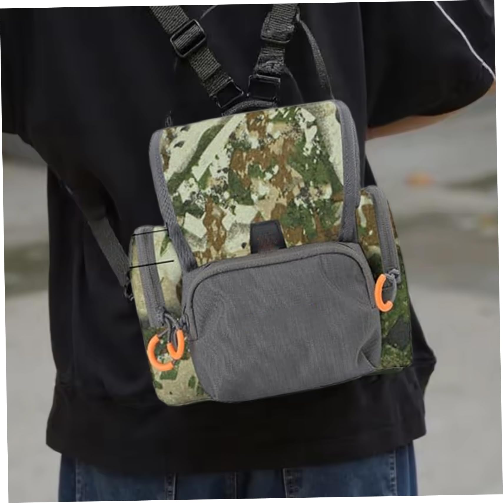 Brusttasche | Fernglasgeschirr, atmungsaktiv, verstellbar, für die Jagd, mit Mehreren Taschen, wasserdicht, Jagd für Männer und Frauen, Tarnung