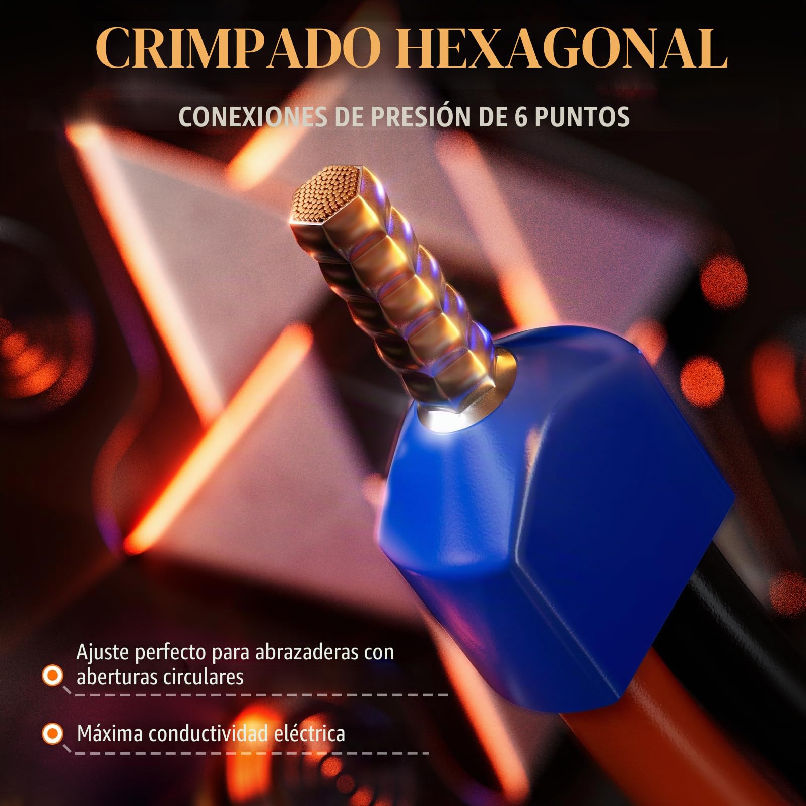 PEBA Crimpadora de Virola, con 33 tipos de Virolas, Alicates de Crimpado Hexagonales Autoajustables 0.08-10.0 mm² y Pelacables | Kit de Herramienta de crimpado de trinquete para casquillos de alambre