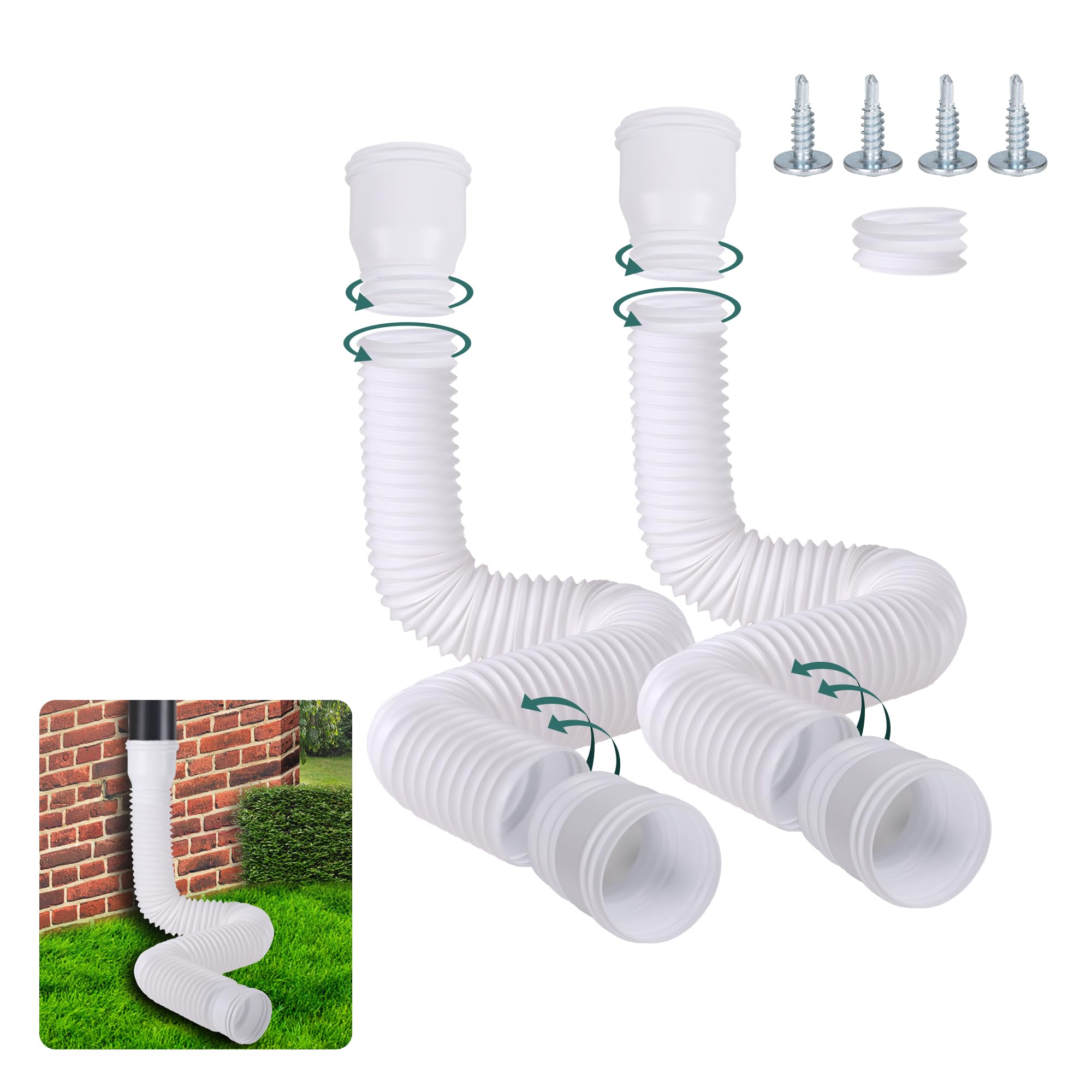 Flexible Fallrohr Verlängerung - Verlängerungsset Für Regenrinnen