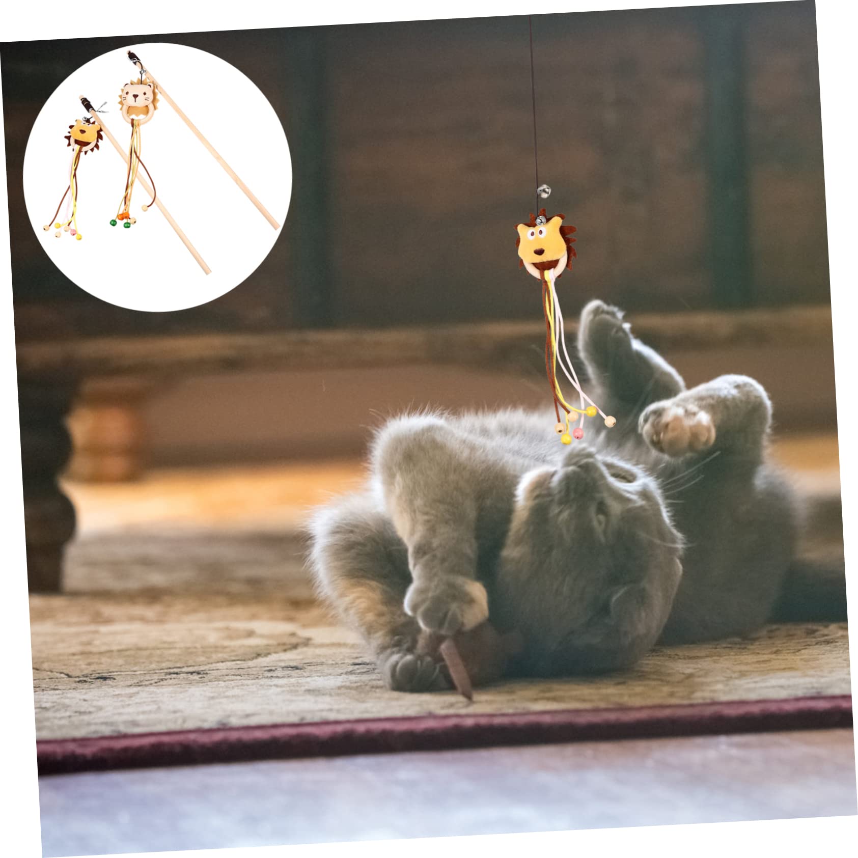 Happyyami 10 Pièces Balle Jouet pour Chat Interactive Cat Toy Chat Accessoire Poussin Jouet Chats taquiner Les Jouets Chat Jouet bâtons de taquineries de Chat Jouet pour Chat d'intérieur
