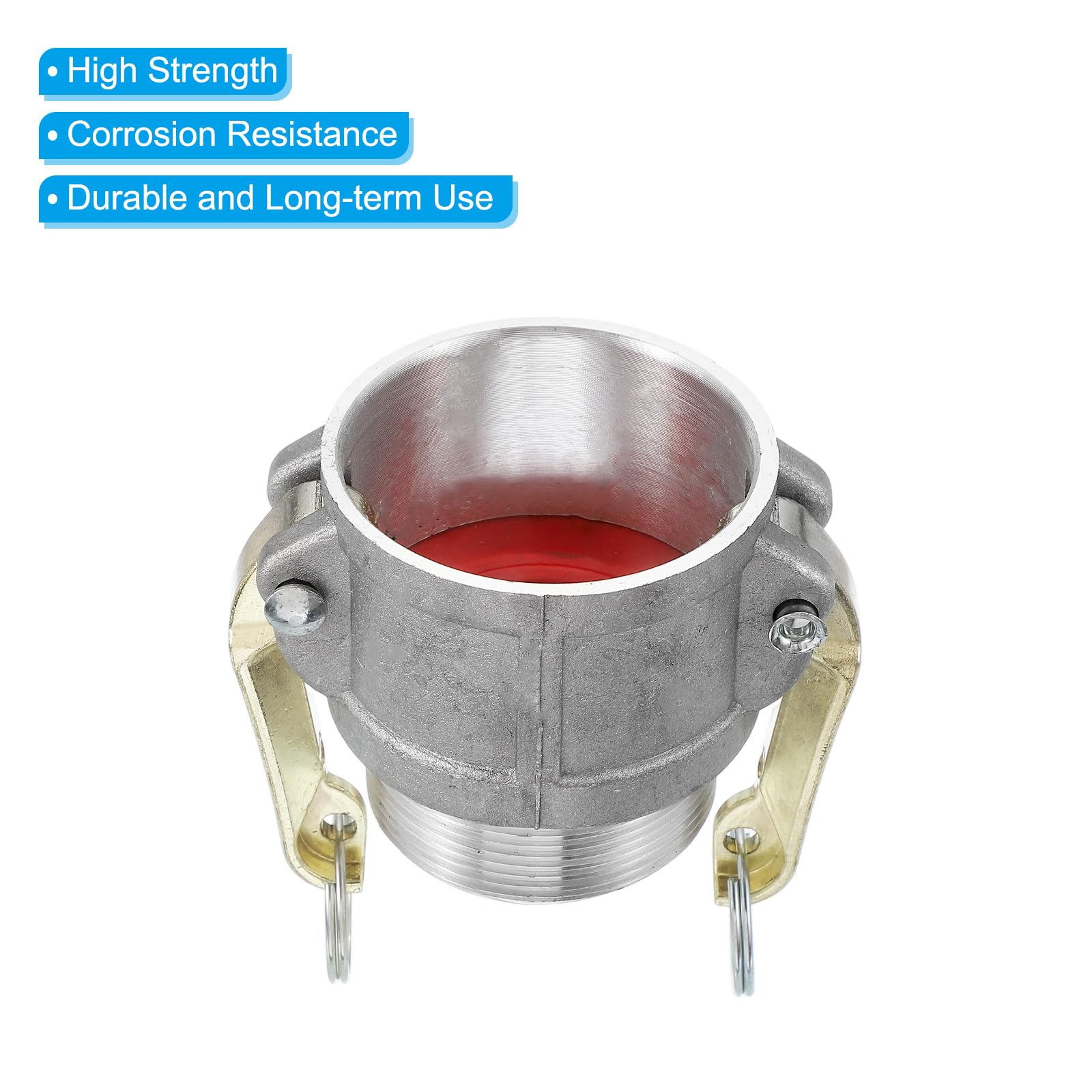 PATIKIL 2 Pack 2" Aluminum Cam Lock Fittings, Male Adapter x Female NPT Thread - Image 4