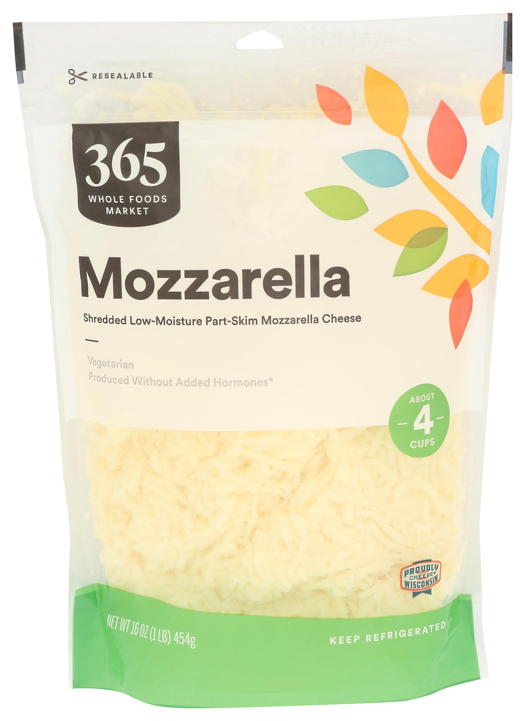 365 by Whole Foods Market, Mozzarella Shred, 16 Ounce