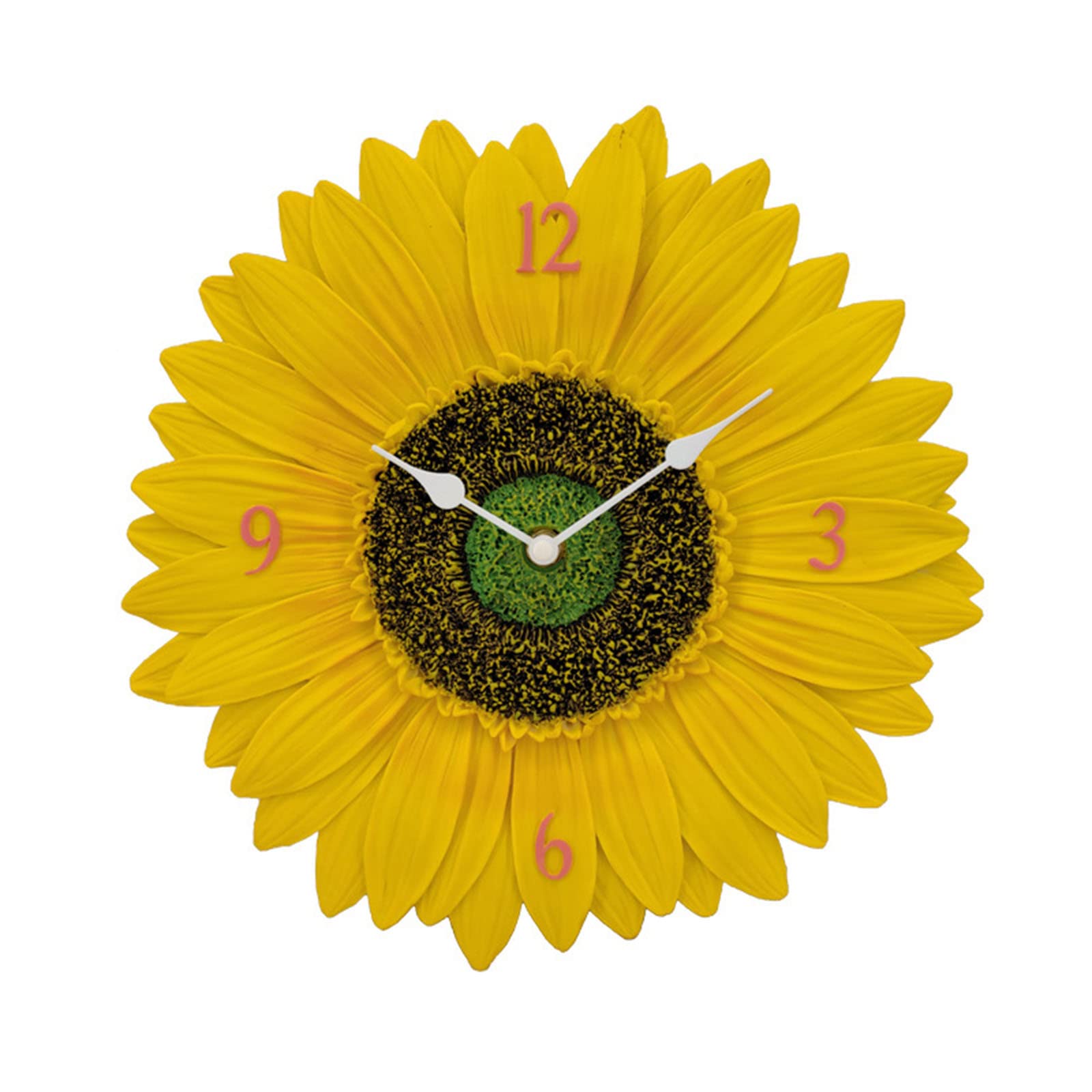 Jazuaiao Resin Sunflower Wall Clock Decorative Household Decoration for School Bedroom Dormitory Party Decor Wall